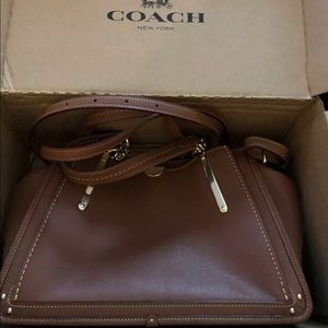 New Coach Dreamer purse saddle brown bag leather